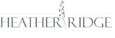 The image shows the text "HEATHER RIDGE" in a stylized font, with a crack running through the middle of the text.