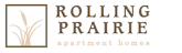 A logo for a company called Rolling Prairie apartment homes.