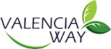 A logo with the words "VALENCIA WAY" and a green leaf design.
