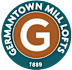 A logo with the text "GERMANTOWN MILL LOFTS" and the year "1889" is displayed.