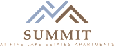 The image is a logo for Summit at Pine Lake Estates Apartments.