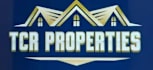 The image shows a logo with the text "TCR PROPERTIES" in bold letters.