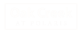 a white oval creek at polaris logo on a black background