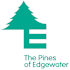 A logo with a tree and the words "The Pines of Edgewater" below it.