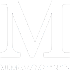 the apartments logo is blue and white
