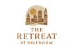The logo for "The Retreat at Riverview" features a stylized city skyline.