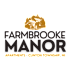 A logo for Farmbrooke Manor Apartments in Clinton Township, MI.
