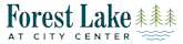 The image is a logo for Forest Lake at City Center.