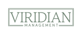 the logo for virtual management on a green background