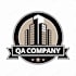 A logo for QA Company features a city skyline and a ribbon banner.