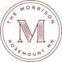 a red and white logo for the morrison rosemount man