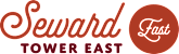 A logo with the words "Seward Towers East" in red.