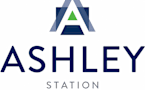 A logo with the text "ASHLEY STATION" in front of it.