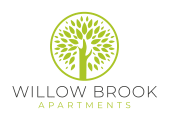 a logo for willow brook apartments