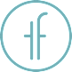 A blue circle with a white letter "f" in the center.