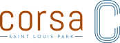 The image is a logo for Corsa Saint Louis Park.