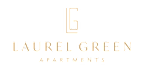 The image is a logo for Laurel Green Apartments.