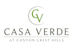 The image is a logo of Casa Verde at Canyon Crest Hills.