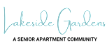 the logo for akerside gardens a senior apartment community