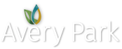the logo for avenue park with a flower and the word avenue park