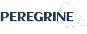 A logo with a bird and the word "PEREGRINE" in blue.