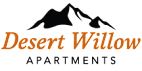 The image is a logo for Desert Willow Apartments.