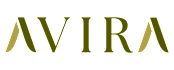 The image features the word "AVIRA" in large, bold letters.
