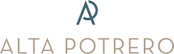 A logo with a blue letter A and the words "ALTA POTRERO" below it.
