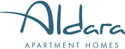 the logo for aarden apartment homes against a green background