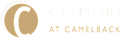 A logo with the text "BILTMORE AT CAMELBACK" in white on a green background.