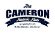 The logo for the Cameron Historic Flats in Minneapolis Warehouse District.