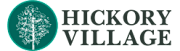 the logo for hiker village with a tree on a green background