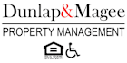 The image is a logo for Dunlap & Magee Property Management.