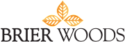 The image is a logo for Brier Woods.