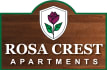 the logo apartments with a flower on top of a wooden sign