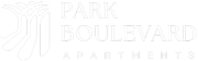 a green park boulevard apartments logo with the words park boulevards apartments