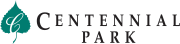 a green logo with the words central park on it