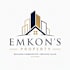 A logo for Emkon's Property featuring a stylized building.