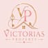 The image is a logo for a company named "Victorias Property".