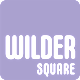 A purple background with the words "WILDER SQUARE" in green.