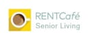 A logo for RENTCafé Senior Living featuring a coffee cup.