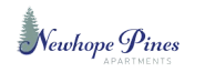 The image is a logo for Newhope Pines Apartments.