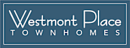 Blue logo at Westmont Place Townhomes, Santa Cruz, CA