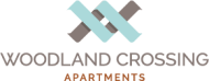 Photo of the Woodlands Crossing Apartments logo.