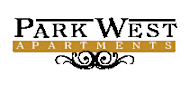 The image is a logo for Park West Apartments.
