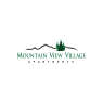 a logo for mountain view village apartments