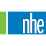 a blue and green background with the logo on it