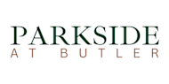 The image is a logo of Parkside at Butler.