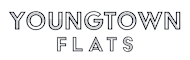 The image displays the words "YOUNGTOWN FLATS" in a stylized font.
