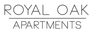 the logo for royal oak apartments on a white background